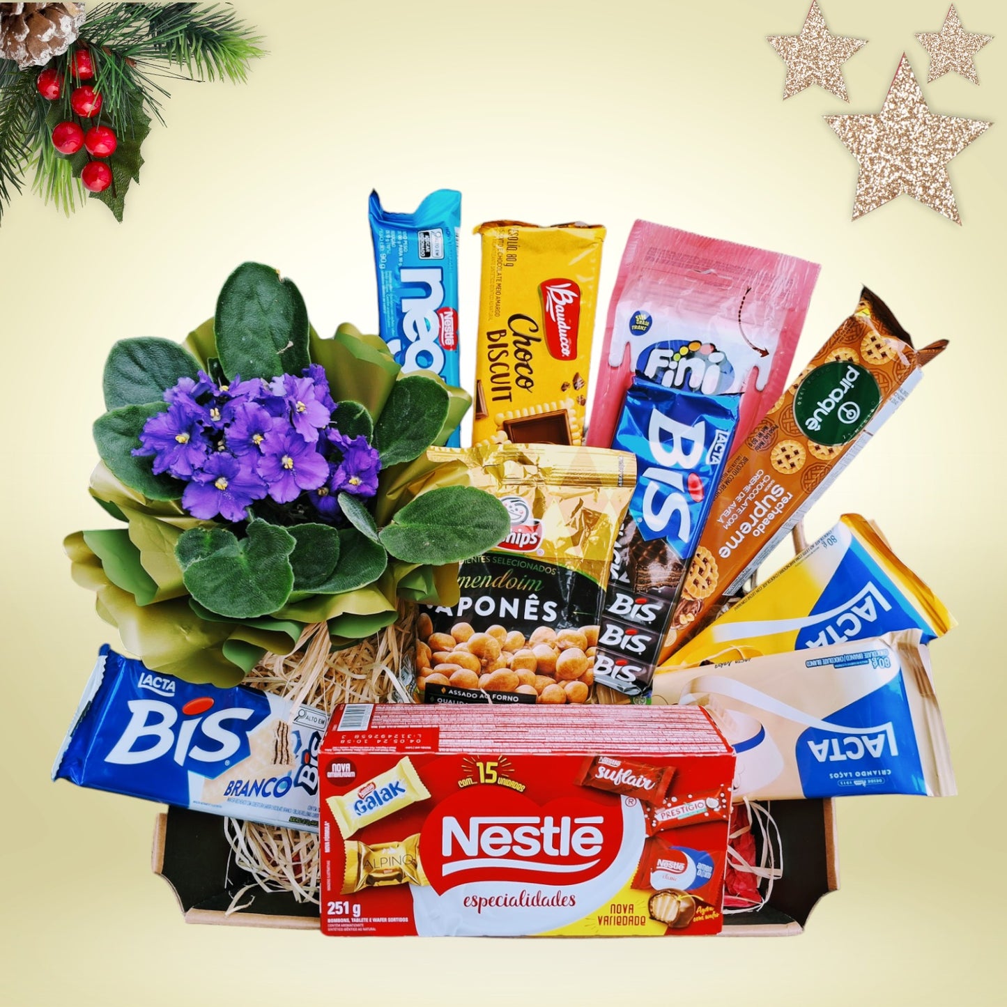 Cesta Violeta - Sodel Flores