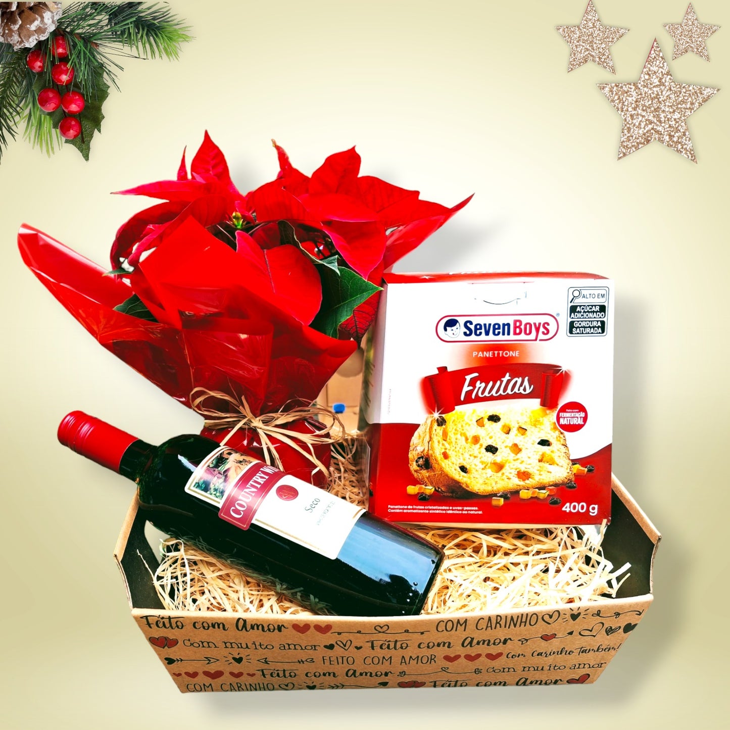 Cesta de presente de natal - Sodel Flores