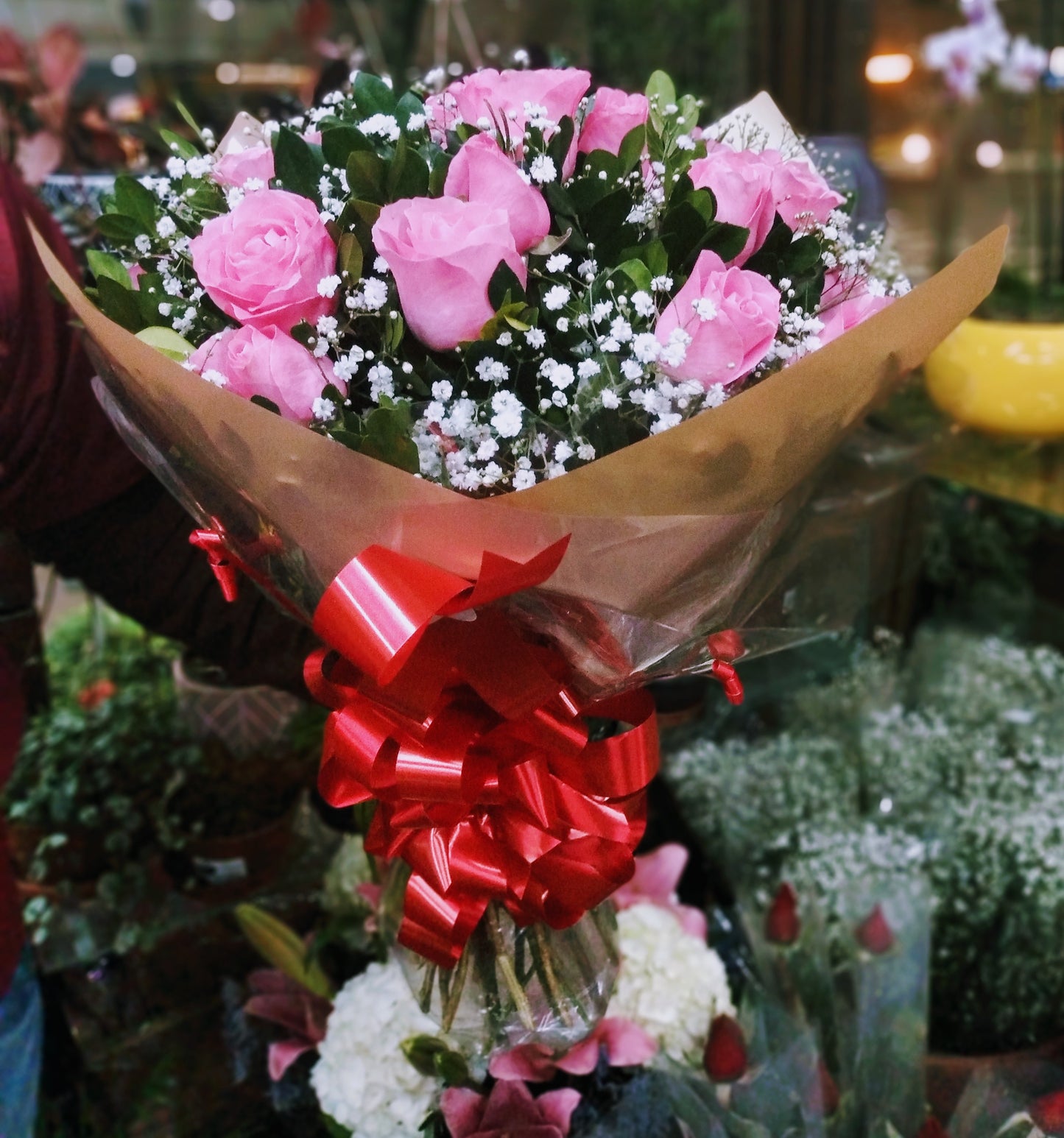 Buquê 24 rosas rosa