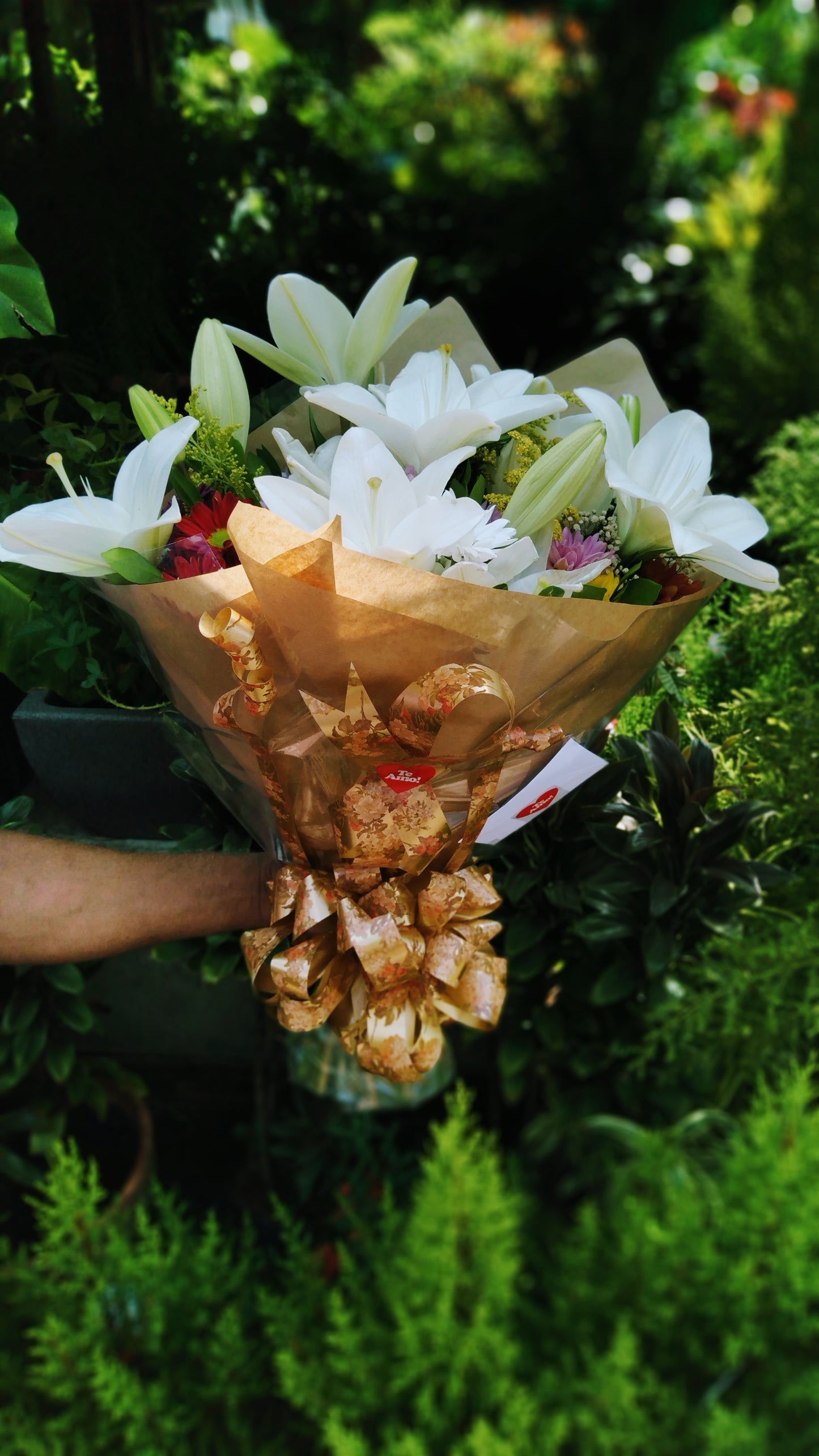 Buquê de lírios brancos