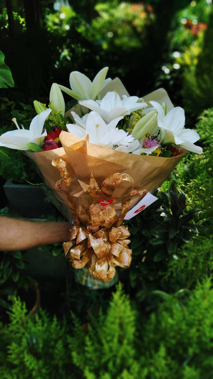 Buquê de lírios brancos