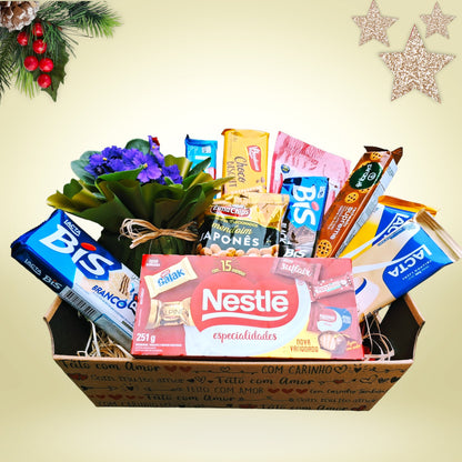 Cesta Violeta - Sodel Flores