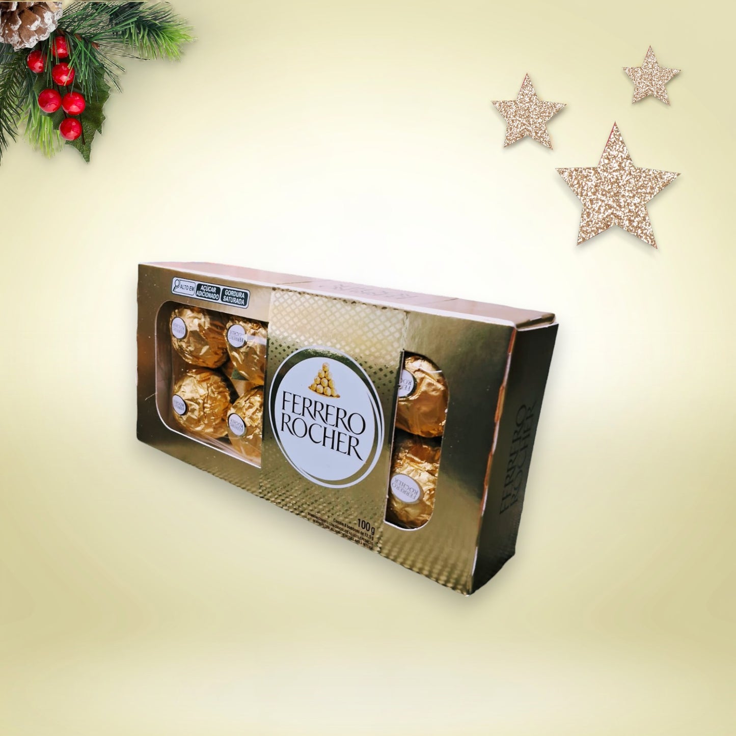 Cesta de presente com flores Premium Natal - Sodel Flores