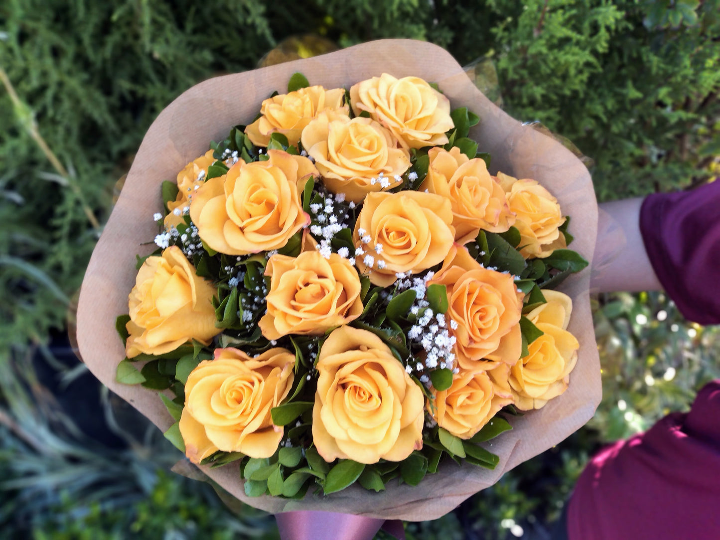 Buquê de rosa amarela