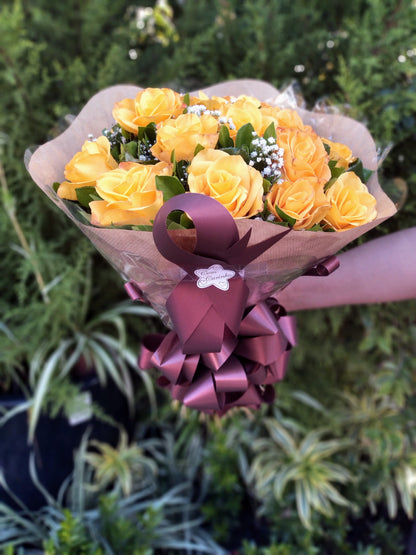 Buquê de rosa amarela